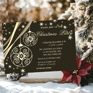 Weihnachtsbälle Schneeflocken, Braun Weihnachten Einladung