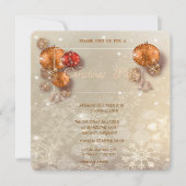 Weihnachtsbälle, Schneeflocken, Corporate Party Einladung (Vorderseite)