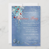 Weihnachtsbälle, Schneeflocken, korporiertes Party Einladung (Vorderseite)