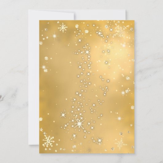 Weihnachtsbälle Schneeflocken Pine Conn Weihnachte Einladung (Rückseite)