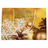 Weihnachtsbälle Schneeflocken Pine Conn Weihnachte Große Geschenktüte (Vorderseite)