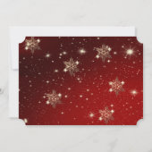 Weihnachtsbälle, Schneeflocken, Weihnachtsgebäck d Einladung (Rückseite)