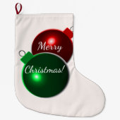 Weihnachtsbälle Shiny Red & Green mit Gruß Großer Weihnachtsstrumpf (Vorderseite)