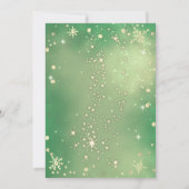 Weihnachtsbälle Snowflake Pine Cones Green Einladung (Rückseite)