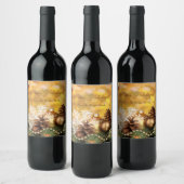 Weihnachtsbälle Snowflake Pine Cons Weinetikett (Flaschen)