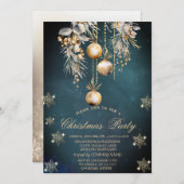 Weihnachtsbälle Snowflakes Company Einladung (Vorne/Hinten)