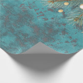 Weihnachtsbälle Sterne Branchen Vintag Geschenkpapier (Ecke)