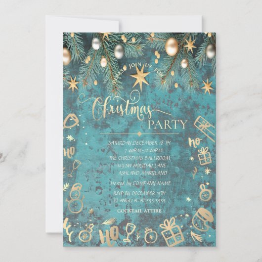 Weihnachtsbälle, Sternenfirma Einladung (Vorderseite)