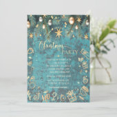 Weihnachtsbälle, Sternenfirma Einladung (Stehend Vorderseite)