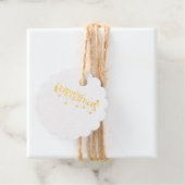 Weihnachtsbälle und Antlertext Geschenkanhänger (Mit Box)