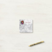 Weihnachtsbälle und Kerzen Post-it Klebezettel (Auf Schreibtisch)