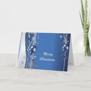 Weihnachtsbälle und Ribbons Grußkarte Feiertagskarte