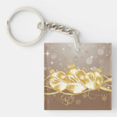 Weihnachtsbälle und Tinsel-Schlüsselanhänger Schlüsselanhänger (Vorderseite)