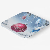 Weihnachtsbälle Verschneite Feiertage Pappteller (Gewinkelt)