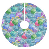 Weihnachtsbälle Weihnachtsbaumrock Polyester Weihnachtsbaumdecke (Vorderseite)