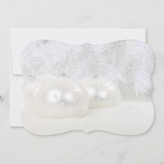 Weihnachtsbälle, Weihnachtsmannmütze, Weihnachtsfe Einladung (Rückseite)