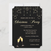 Weihnachtsbälle, Weinglas Unternehmen Weihnachten Einladung (Vorderseite)