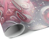 Weihnachtsbälle Whimsical Wirbel Pink White Gray Geschenkpapier (Rolleneckpunkt)