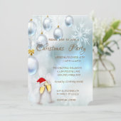 Weihnachtsbälle,Wineglass,FirmenweihnachtsfestPart Einladung (Stehend Vorderseite)