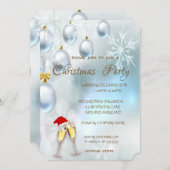 Weihnachtsbälle,Wineglass,FirmenweihnachtsfestPart Einladung (Vorne/Hinten)