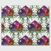 Weihnachtsbälle Wrackpapier Geschenkpapier (Flach)