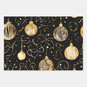 Weihnachtsbälle zum Feiern Geschenkpapier Set (Vorderseite 3)