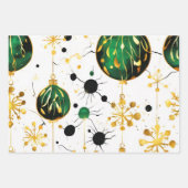 Weihnachtsbälle zum Feiern Geschenkpapier Set (Vorderseite)