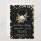 Weihnachtsballen in Aquarellfarben Branchen Feiert Einladung (Vorderseite)