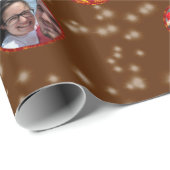 Weihnachtsballen Ornamente 6 Fotos D-Orange Geschenkpapier (Rolleneckpunkt)