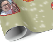 Weihnachtsballen Ornamente 6 Fotos L-Gelb Geschenkpapier (Rolleneckpunkt)