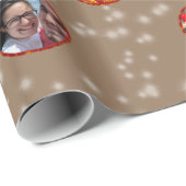 Weihnachtsballen Ornamente 6 Fotos L-Orange Geschenkpapier (Rolleneckpunkt)