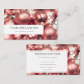 Weihnachtsbäller feierlich versammeln Eventmanager Visitenkarte (Vorne/Hinten)