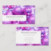 Weihnachtsbäller feierlich versammeln Eventmanager Visitenkarte (Vorne/Hinten)