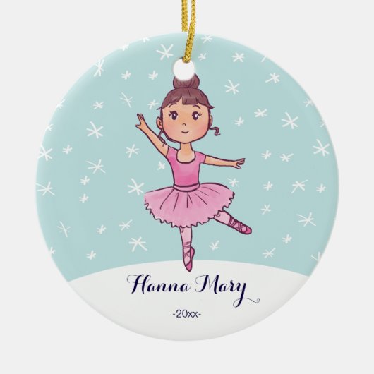 Weihnachtsballerina der keramik ornament (Vorne)