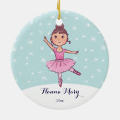 Weihnachtsballerina der keramik ornament (Hinten)