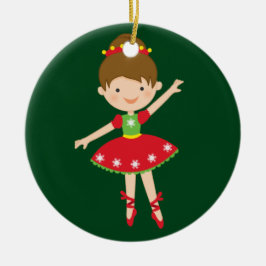 Weihnachtsballerina-einseitige Verzierung Keramik Ornament