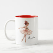 Weihnachtsballet Girl Dance Zweifarbige Tasse (Links)