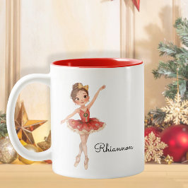 Weihnachtsballet Girl Dancer Zweifarbige Tasse
