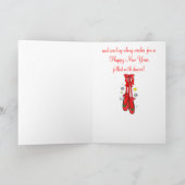 Weihnachtsballett-Schuh-Tanz-Lehrer-Karte Feiertagskarte (Innenseite)