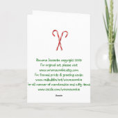 Weihnachtsballon Greetting Karte (Rückseite)