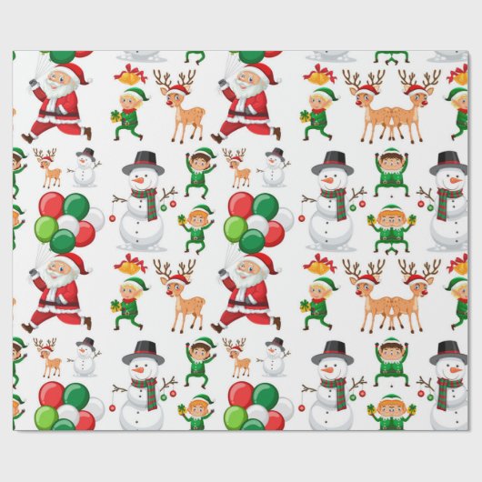 Weihnachtsballons-Wrapping Paper Geschenkpapier (Flach)