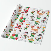 Weihnachtsballons-Wrapping Paper Geschenkpapier (Ungerollt)