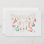 Weihnachtsballs Geburtstagsparty Danke Karte (Rückseite)