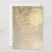 Weihnachtsballs Gold Sequenzen Weihnachtsfest Part Einladung (Rückseite)