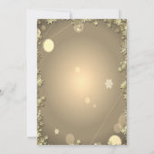 Weihnachtsballs Gold Stars Schwarzer Feiertag Einladung (Rückseite)