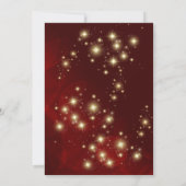 Weihnachtsballs Red Lights Sparkle Company Party Einladung (Rückseite)