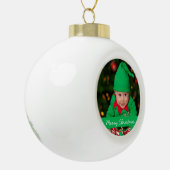Weihnachtsballschmuck mit Baby Keramik Kugel-Ornament (Links)