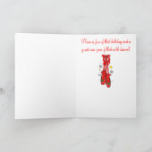 Weihnachtsballschuhe Name Anpassbare Karte (Innenseite)