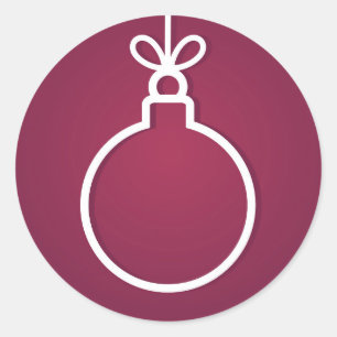 Weihnachtsballsticker. Ort für Text. Runder Aufkleber