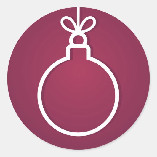 Weihnachtsballsticker. Ort für Text. Runder Aufkleber (Vorderseite)